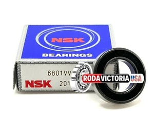 NSK JAPAN 6801 VV Deep Groove Ball Bearing, Non Contact Seals 12x21x5mm - Picture 1 of 4