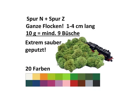 Muwse ohne Dreck ca 9 Büsche Bäume Hecken Rentier- Islandmoos Spur N/Z - 10g - Bild 1 von 3