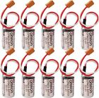 10-Pieces Er3v 3.6V Battery For Omron Cpm2a-Bat01 Cpm2abat01 Cpm2a Cqm1h +Plug