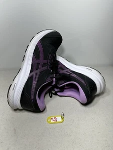 Wmns Size 10 Asics GEL Contend 8 Comfy Running Shoe / Black Purple - Picture 1 of 8