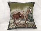Handmade Horse Mother & Foal Print Cushion Cover
