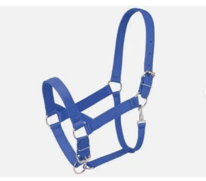 Tough 1 Royal Blue Draft or Large Horse Nylon Halter - Adjustable Fit - Picture 1 of 1