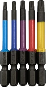 Annex Hex lobe color bit 65mm 5 set(T10/15/20/25/30) ACTX5-65L - Picture 1 of 3
