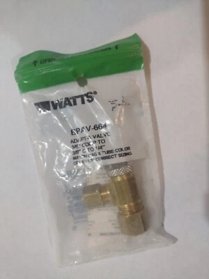 new WATTS BPAV-664 Compression Adapt-A-Valve 3/8”x3/8”x1/4” Sealed - Image 1 of 3