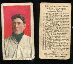 1909 Philadelphia Caramel E95 Larry Doyle ~~ PR condition