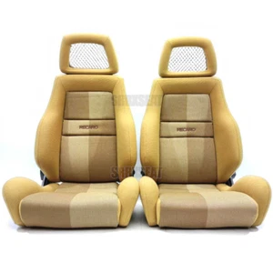 【1 PAIR】AUTHENTIC RECARO LSB TAN MONZA【TH LOCATION ➞ CUSTOMS MAY APPLY】 - Picture 1 of 11