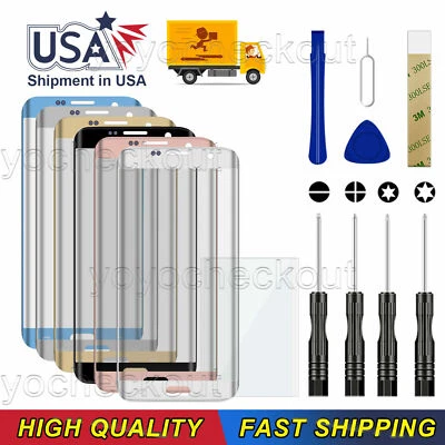 For Samsung Galaxy S7 Edge SM-G935A Replacement Glass Lens Screen - Image 1 of 4