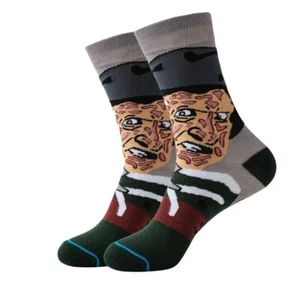 Horror novelty socks Freddy Nightmare inspired Horror Gift Geek Men Women - Picture 1 of 1