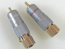 CONNETTORE NAKAMICHI RCA MASCHIO VOLANTE HI END GOLD 4 MICRON CAVO 9 mm