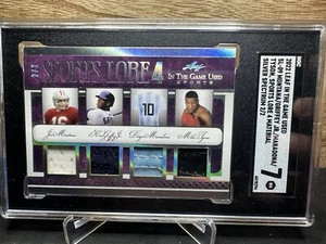 2022 Leaf In The Game Montana Griffey Jr Tyson Maradona Jersey Card 2/2 #SL-09 - Picture 1 of 2