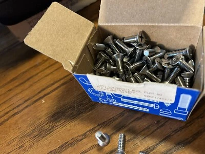 Lot of 100, 1/4-20 x 3/4" Machine Screw, Flat Head, 18-8 Stainless,   Brand New - Image 1 of 2