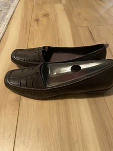 Classic Elements Shoes Womens 8.5 M Eliza Slip On Loafer Flats Brown Leather NWB - Picture 1 of 5