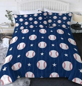 *NEW* Baseball Theme Full/Queen Bedspread - Picture 1 of 2