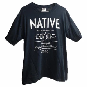 Native Tobacco Vintage 2010 T-Shirt L Black Distressed Gildan Tribal - Picture 1 of 3