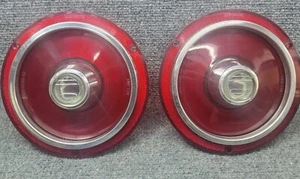 Pair of 1962 Ford Galaxie Tail Light Lamp Brake Stop Light Lenses With Backup - Picture 1 of 11