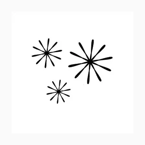Starburst UNMONTIERT Gummistempel, Feuerwerk, Schneeflocken, Retro #23 - Bild 1 von 6