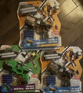 Transformer Montoy Gun/Robot Megatron Style-Really Shoots Bullet Set of 3 Figure - Picture 1 of 7