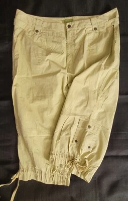 Sigrid Olsen светло-зеленый средний подъем Capri грузовой галстук низ прямой ноги 14w - Изображение 1 из 4