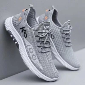 Fashionable Men's Mesh Breathable Sports Running Shoes & Casual Sneakers3 - Picture 1 of 8
