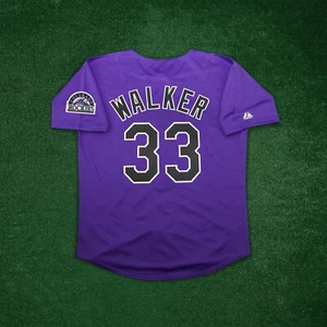 Larry Walker Colorado Rockies Alternate Purple Men's Jersey w/ Team Patch - Picture 1 of 5