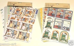 Papermania Country Life kitchen or garden decoupage packs bee hive love home cat - Picture 1 of 3