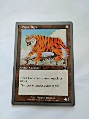MTG Paper Tiger Unglued Regular Common - Bit of Edge Wear - See Pics - Image 1 of 4