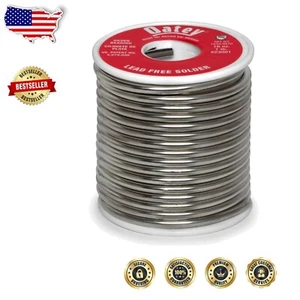 1 lb Silver Plumbing Solder - 420°F-460°F Melting Range for Safe Water Use - Picture 1 of 2