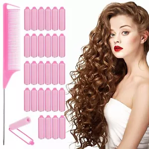 29Pcs Sponge Hair Rollers Set Heatless Foam Hair Curlers for Long Hair Medium... - Picture 1 of 9