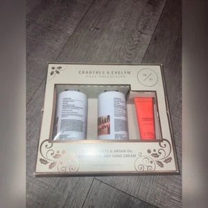 Crabtree & Evelyn Pomegranate & Argan Oil Shower Gel 8.4 oz & Hand Cream Set NEW - Picture 1 of 3