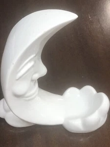 Fitz & Floyd Man In The Moon Candle Holder Trinket Japan Vintage Gloss Finish - Picture 1 of 15