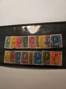 Canadá King George V Admiral Issue #'s 104-122 usado - Imagen 1 de 1