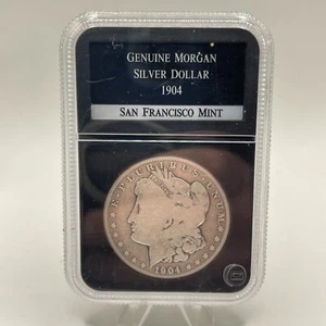 1904 S $1 UNITED STATES 90% SILVER MORGAN DOLLAR W/PCS HOLDER KM#110 LOW MINTAGE - Picture 1 of 3