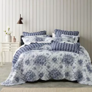 Bianca Amorette Bedspread Set Blue - Picture 1 of 3