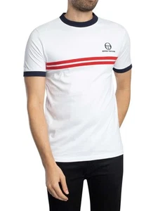 Sergio Tacchini de los hombres Camiseta Super MK2, Blanco - Imagen 1 de 5
