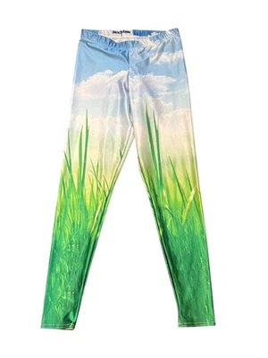 Blackmilk Green Grass Lawn Leggings Festival Pants Made In Australia Sz Large - Image 1 of 4