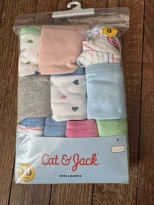 Cat & Jack Niñas Ropa Interior Niña Pantalones Cortos Talla 8 NUEVO SELLADO Paquete de 10 Corazones Arco Iris - Imagen 1 de 3