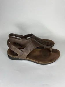 DANSKO 'Reece' Brown Leather Ankle Strap Toe Loop Sandals EUR 39 ≈ US 8.5 - Picture 1 of 15