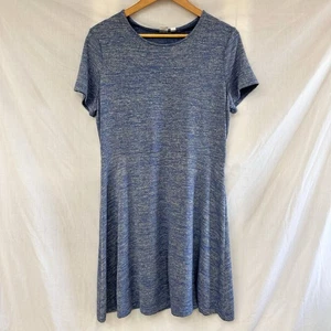 Vestido para mujer Gap talla grande suave hilado manga corta azul jaspeado moteado cómodo - Imagen 1 de 6