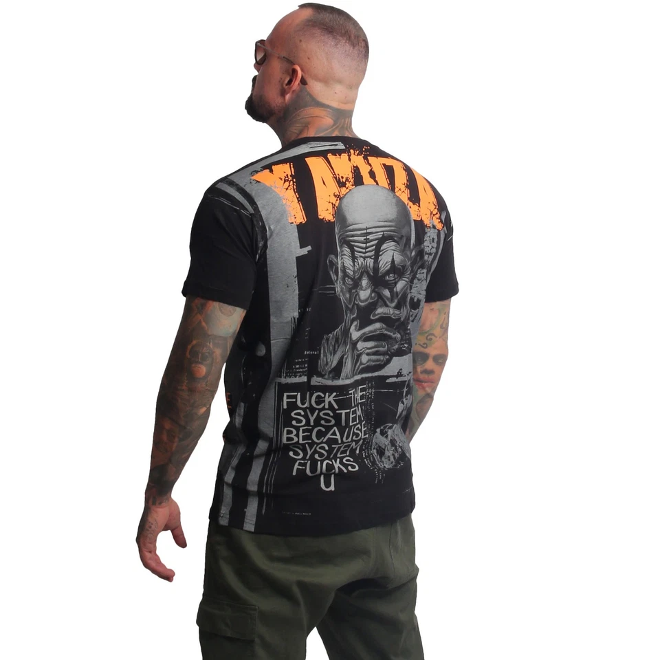 Neues Yakuza Herren System Allover Regular T-Shirt - Schwarz - Bild 1 von 1