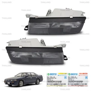 Pair Front Head Light Assembly Clear Lens For Nissan Cefiro A31 1991 - 1997 - Imagen 1 de 7