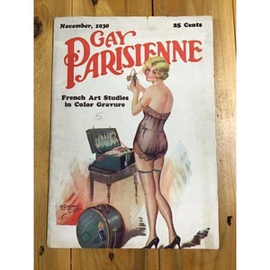 Gay Parisienne Pulp Magazine#3 November 1930 O. Greiner Pinup Cover - Picture 1 of 6