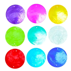 Piezas de concha redonda transparente de 5 cm para candelabro de viento adornos navideños - Imagen 1 de 19