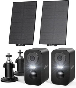 Solar Security Cameras Wireless Outdoor, ieGeek 2 Pack 2K WiFi Battery... - Picture 1 of 9
