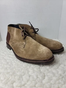 Allen Edmonds Cyrus Herren Chukka Stiefel Größe 13 Braun Wildleder Kiesel Leder Akzent - Bild 1 von 13