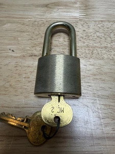 Wilson Bohannan WB 2" Padlock, Brass Long Lock With 2 Keys - Picture 1 of 4