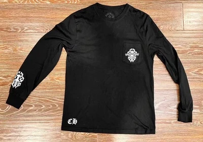 Chrome Hearts Black Cotton Long Sleeve T Shirt, Sz L, Good Condition Guaranteed - Image 1 of 4