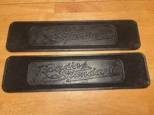 Reading Standard  Motorcycle Footboard Mat Set - Antique Reproduction- Fox Grips - Picture 1 of 2