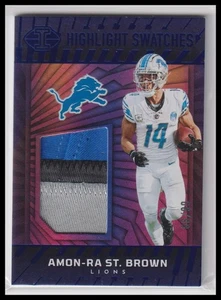 2024 Illusions Amon-Ra St. Brown Highlight Swatches Blue 66/99 Tri-Color Patch - Bild 1 von 2