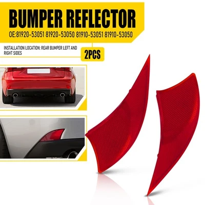 Juego de 2 reflectores de parachoques trasero diestro y derecho para Lexus IS200t IS250 IS300 IS350 rojo A Foto 1 de 4