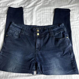 City Chic Jeans Size 18 s Dark Blue Skinny High Rise Denim Asha plus size queen - Picture 1 of 7